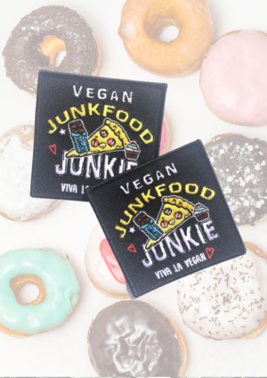 Vegan Junkfood embroidered patch by Viva La Vegan