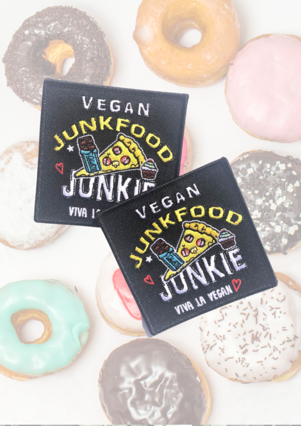 Vegan Junkfood embroidered patch by Viva La Vegan