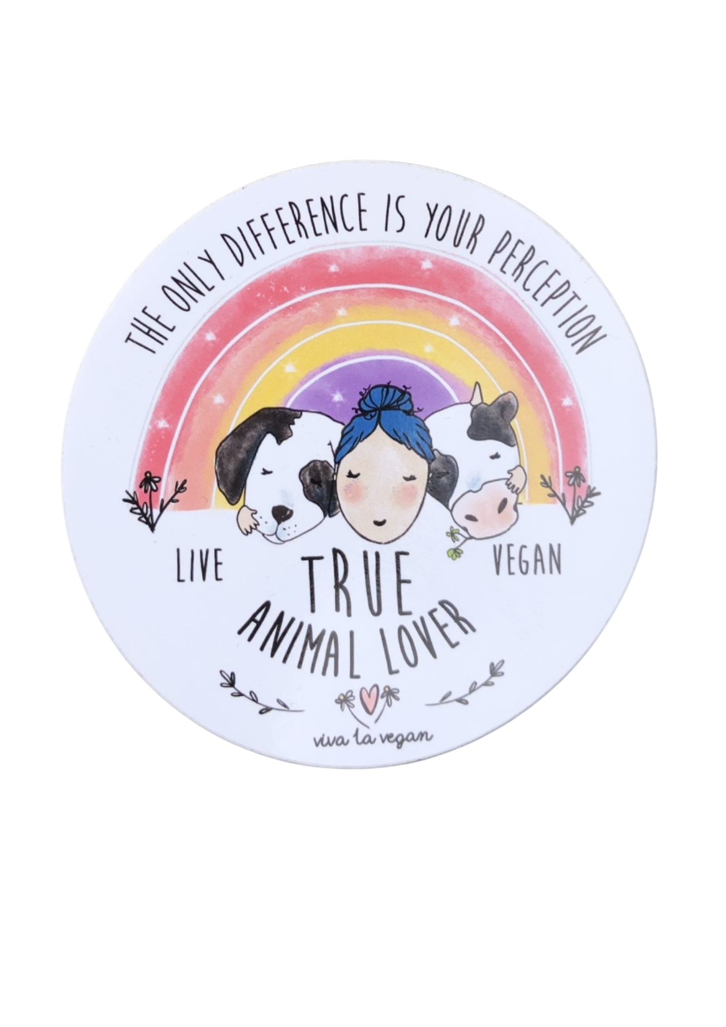Vinyl Vegan Sticker - Animal Lover