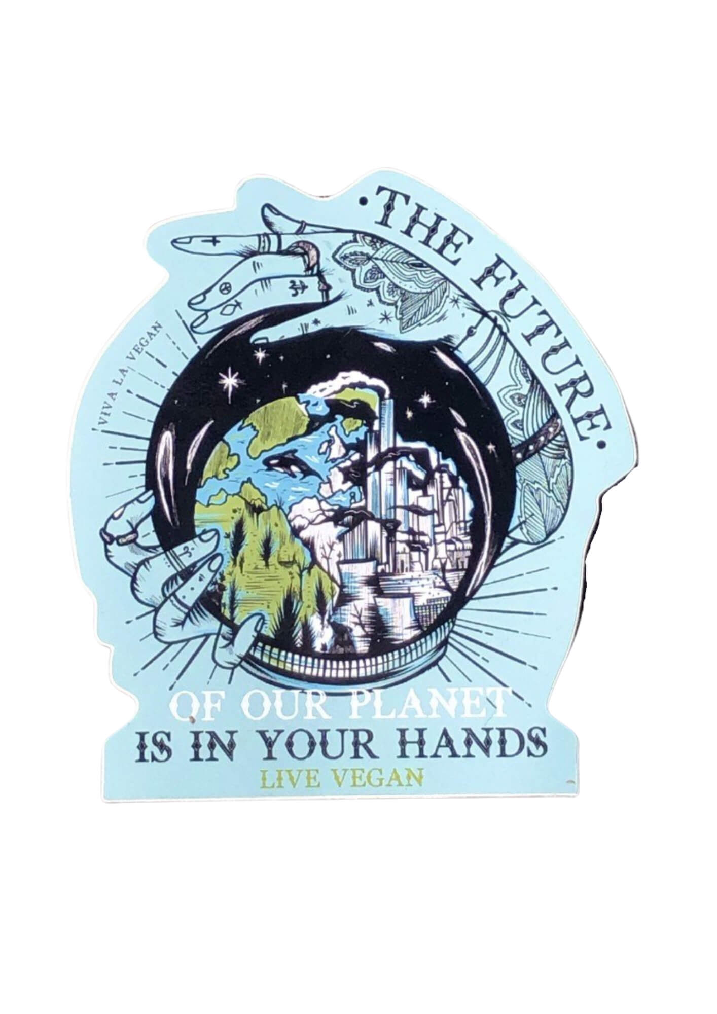 The Planets future is in your hands Vinyl Sticker
