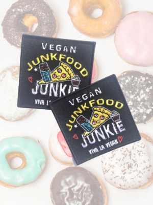 Vegan Junkfood embroidered patch by Viva La Vegan