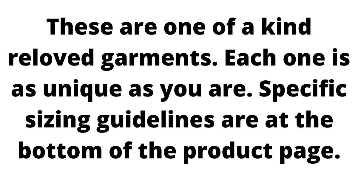 instructions regarding sizing