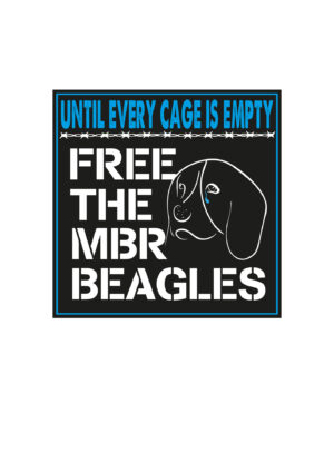 Free The MBR Beagles. Until Every Cage Is Open Vinyl Sticker