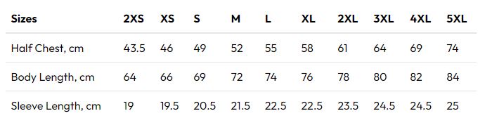 Size spec for Creator Unisex